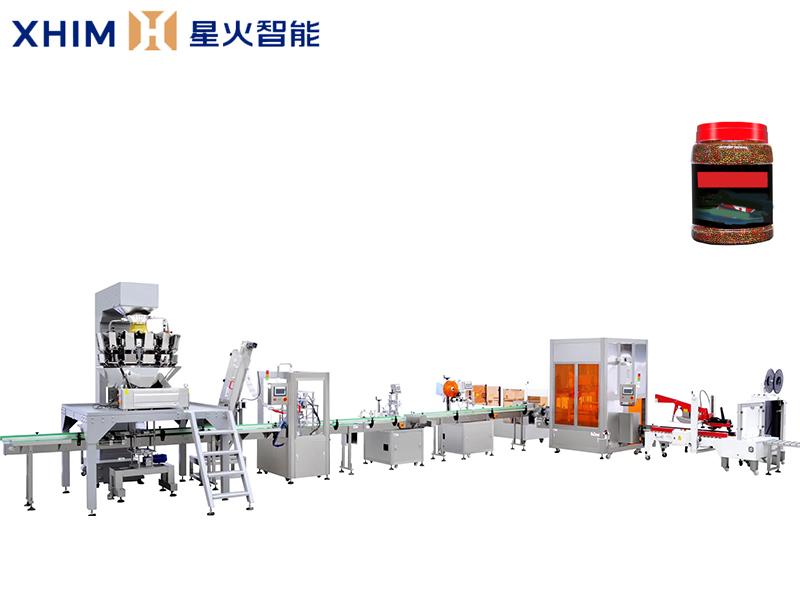 全自動組合秤灌裝生產(chǎn)線-大型顆粒灌裝