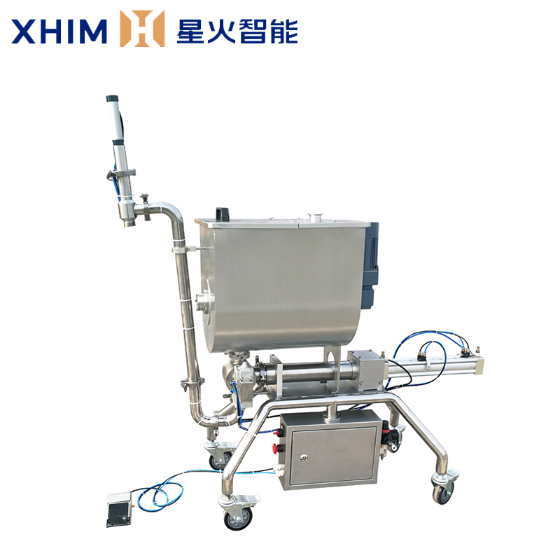 半自動醬料灌裝機-單頭顆粒醬灌裝機械